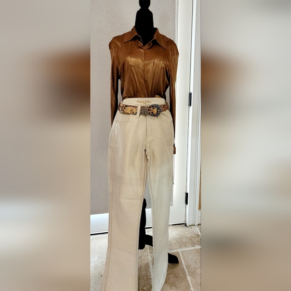 ralph lauren gold jeans